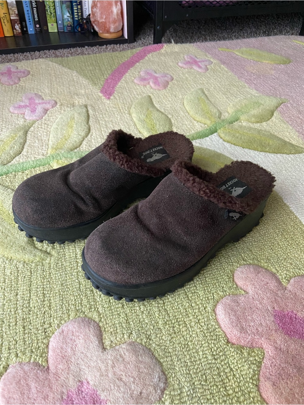Brown Rocket Dog Slip-On Clog with Fleece Lining